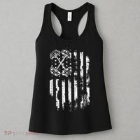 Barbell American Flag Workout Gym Women's Tank Top thumb 3