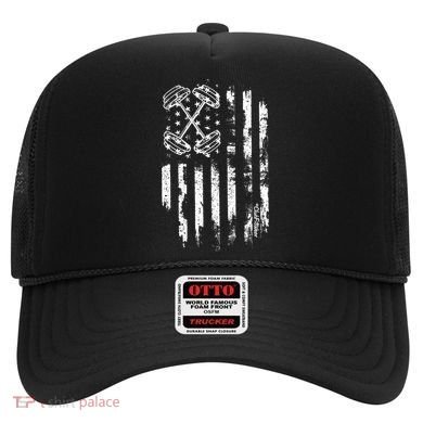 Barbell American Flag Workout Gym Hat