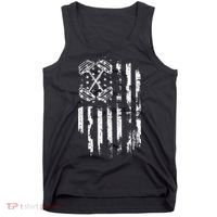 Barbell American Flag Workout Gym Tank Top thumb 0