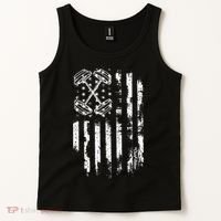 Barbell American Flag Workout Gym Tank Top thumb 2