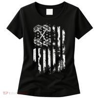 Barbell American Flag Workout Gym Women's T-Shirt thumb 0
