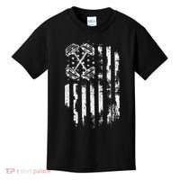 Barbell American Flag Workout Gym Kids T-Shirt thumb 0