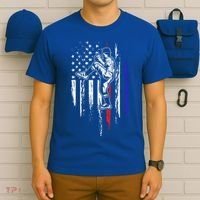 Baseball American Flag Pitcher Usa Pitching 4th Of July Gift Funny Gift T-Shirt thumb 6