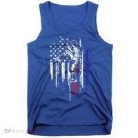 Baseball American Flag Pitcher Usa Pitching 4th Of July Gift Funny Gift Tank Top thumb 0