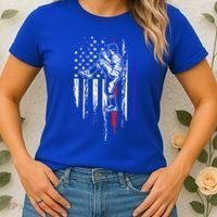 Baseball American Flag Pitcher Usa Pitching 4th Of July Gift Funny Gift Women's T-Shirt thumb 2