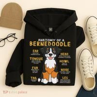 Bernedoodle Anatomy Funny Dog Mom Dad Cute Gift Hoodie thumb 4