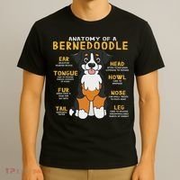 Bernedoodle Anatomy Funny Dog Mom Dad Cute Gift T-Shirt thumb 3