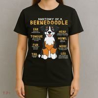 Bernedoodle Anatomy Funny Dog Mom Dad Cute Gift T-Shirt thumb 4