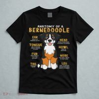 Bernedoodle Anatomy Funny Dog Mom Dad Cute Gift T-Shirt thumb 5