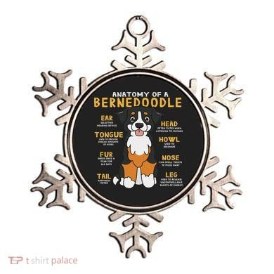 Bernedoodle Anatomy Funny Dog Mom Dad Cute Gift Ornament