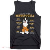 Bernedoodle Anatomy Funny Dog Mom Dad Cute Gift Tank Top thumb 0
