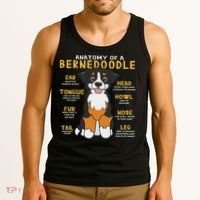 Bernedoodle Anatomy Funny Dog Mom Dad Cute Gift Tank Top thumb 3
