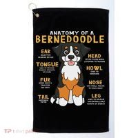 Bernedoodle Anatomy Funny Dog Mom Dad Cute Gift Golf Towel thumb 0