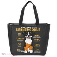 Bernedoodle Anatomy Funny Dog Mom Dad Cute Gift Tote Bag thumb 0