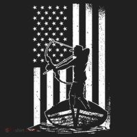 Bowfishing American Flag Bow Hunting Fish Women's Sweatshirt thumb 2
