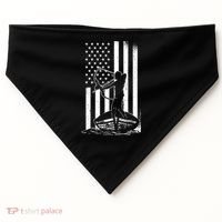 Bowfishing American Flag Bow Hunting Fish USA-Made Doggie Bandana thumb 0