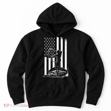 Bowfishing American Flag Bow Hunting Fish Hoodie