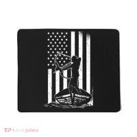 Bowfishing American Flag Bow Hunting Fish Mousepad thumb 0