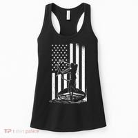 Bowfishing American Flag Bow Hunting Fish Women's Tank Top thumb 0