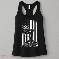 Bowfishing American Flag Bow Hunting Fish Women's Tank Top thumb 3