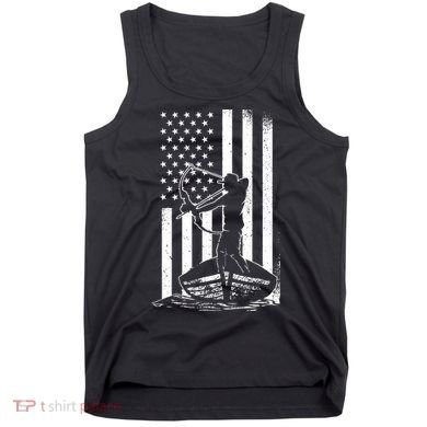Bowfishing American Flag Bow Hunting Fish Tank Top