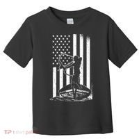 Bowfishing American Flag Bow Hunting Fish Toddler T-Shirt thumb 0