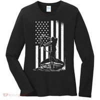Bowfishing American Flag Bow Hunting Fish Women's Long Sleeve Shirt thumb 0