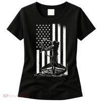 Bowfishing American Flag Bow Hunting Fish Women's T-Shirt thumb 0