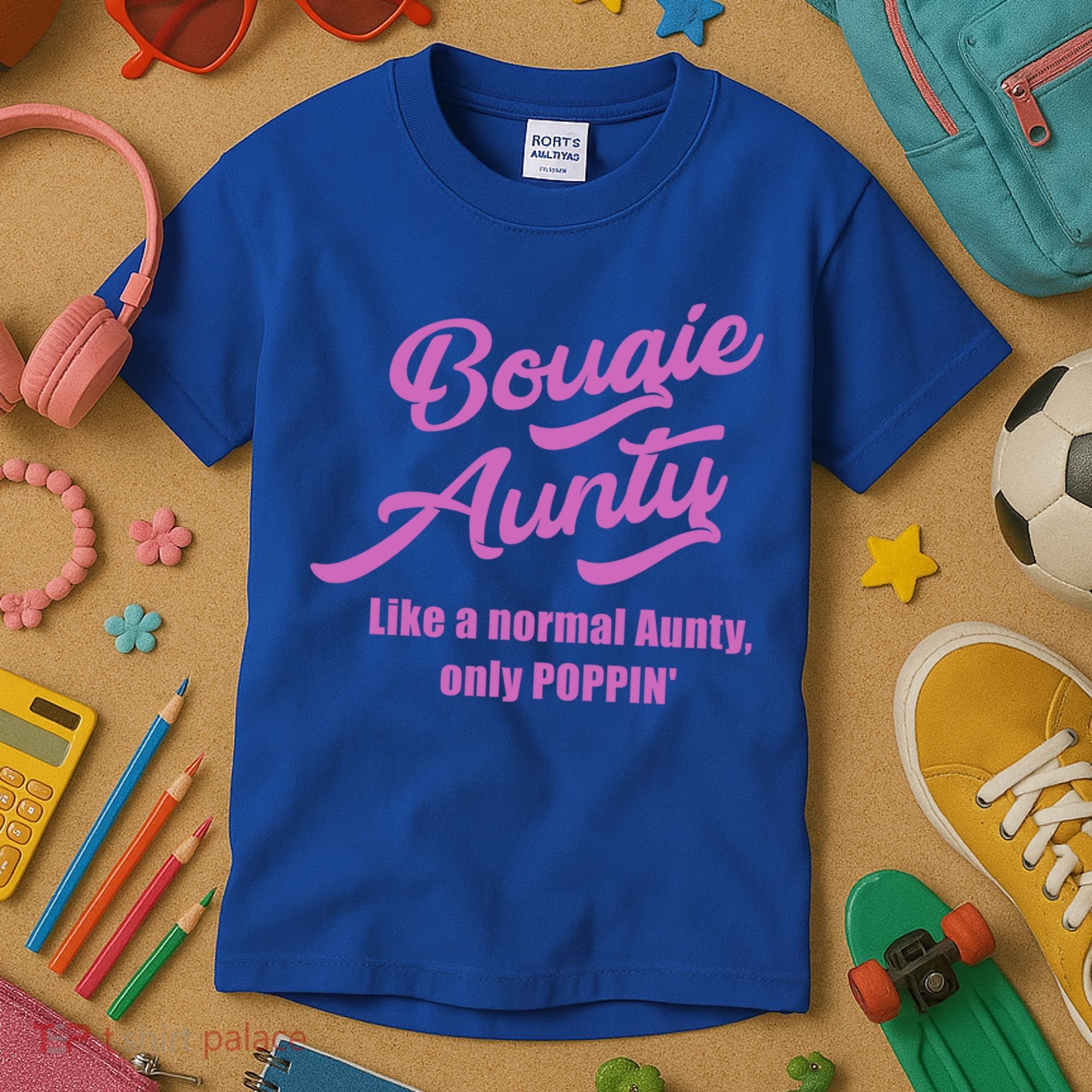 Bougie Aunty Fun Gift For Favorite Aunt Gift Kids T-Shirt