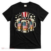 Beer American Flag Usa 4th Of July Party Drinking Women T-Shirt thumb 0