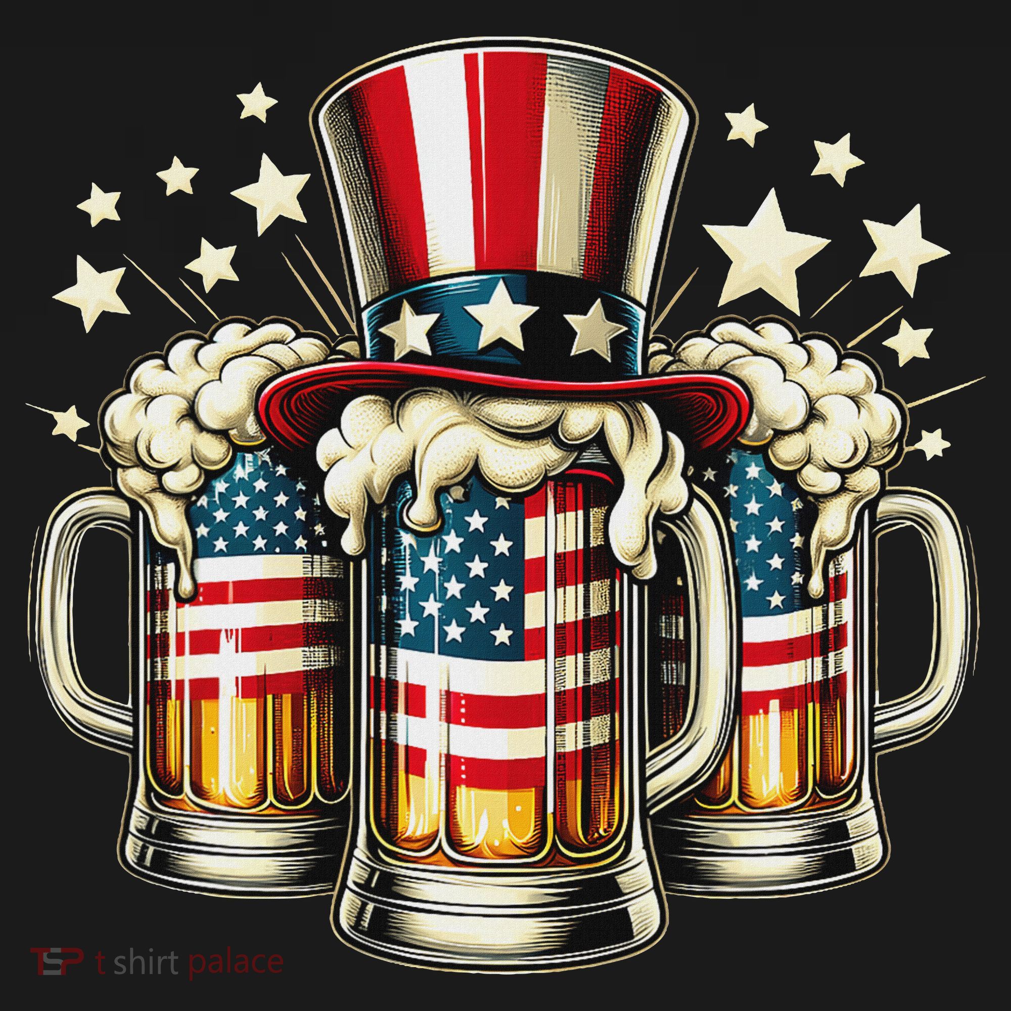 Beer American Flag Usa 4th Of July Party Drinking Women Women's Tank Top
