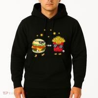 Burger And Fries Friends Cheeseburger Hamburger Hoodie thumb 2