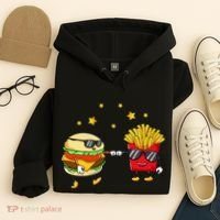 Burger And Fries Friends Cheeseburger Hamburger Hoodie thumb 4