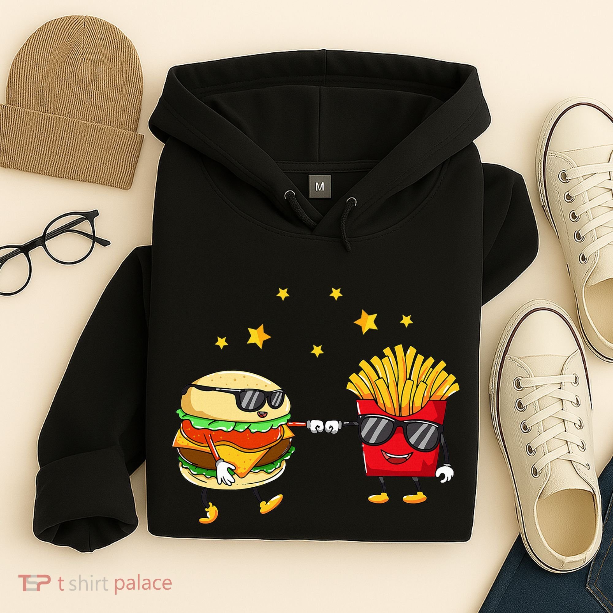 Burger And Fries Friends Cheeseburger Hamburger Hoodie