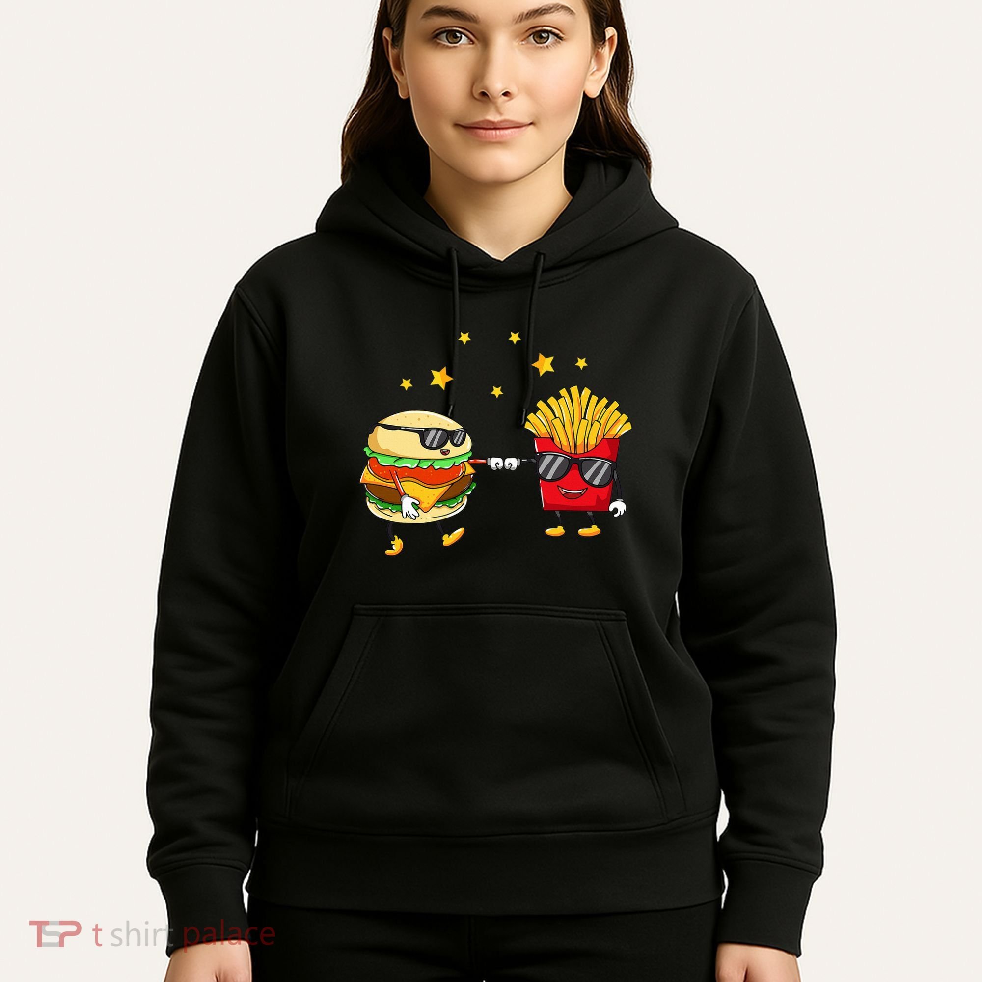 Burger And Fries Friends Cheeseburger Hamburger Hoodie