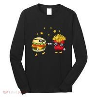 Burger And Fries Friends Cheeseburger Hamburger Long Sleeve Shirt thumb 0