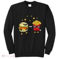 Burger And Fries Friends Cheeseburger Hamburger Sweatshirt thumb 0