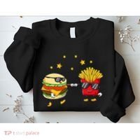 Burger And Fries Friends Cheeseburger Hamburger Sweatshirt thumb 2