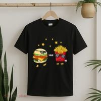 Burger And Fries Friends Cheeseburger Hamburger T-Shirt thumb 2