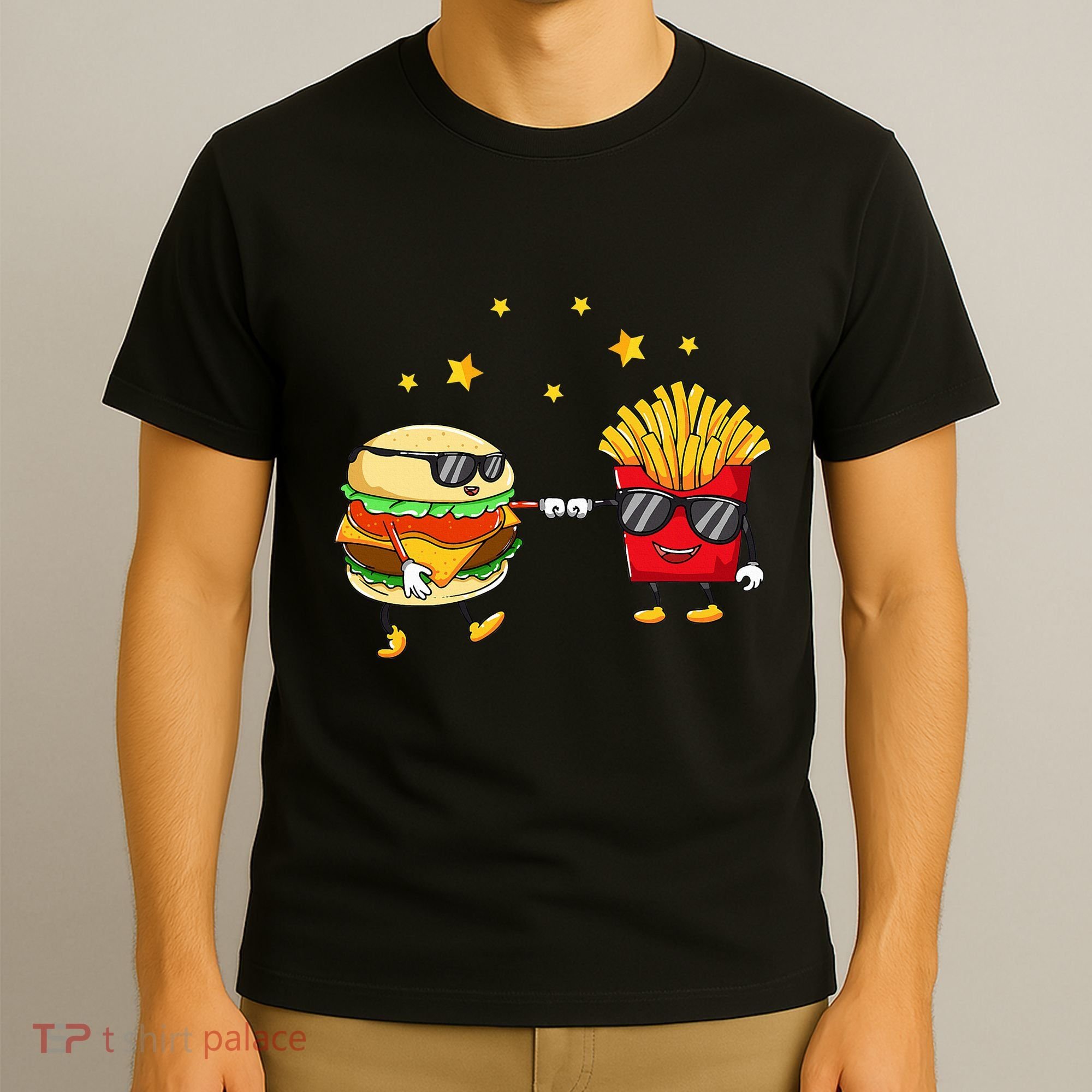 Burger And Fries Friends Cheeseburger Hamburger T-Shirt