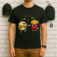 Burger And Fries Friends Cheeseburger Hamburger T-Shirt thumb 6