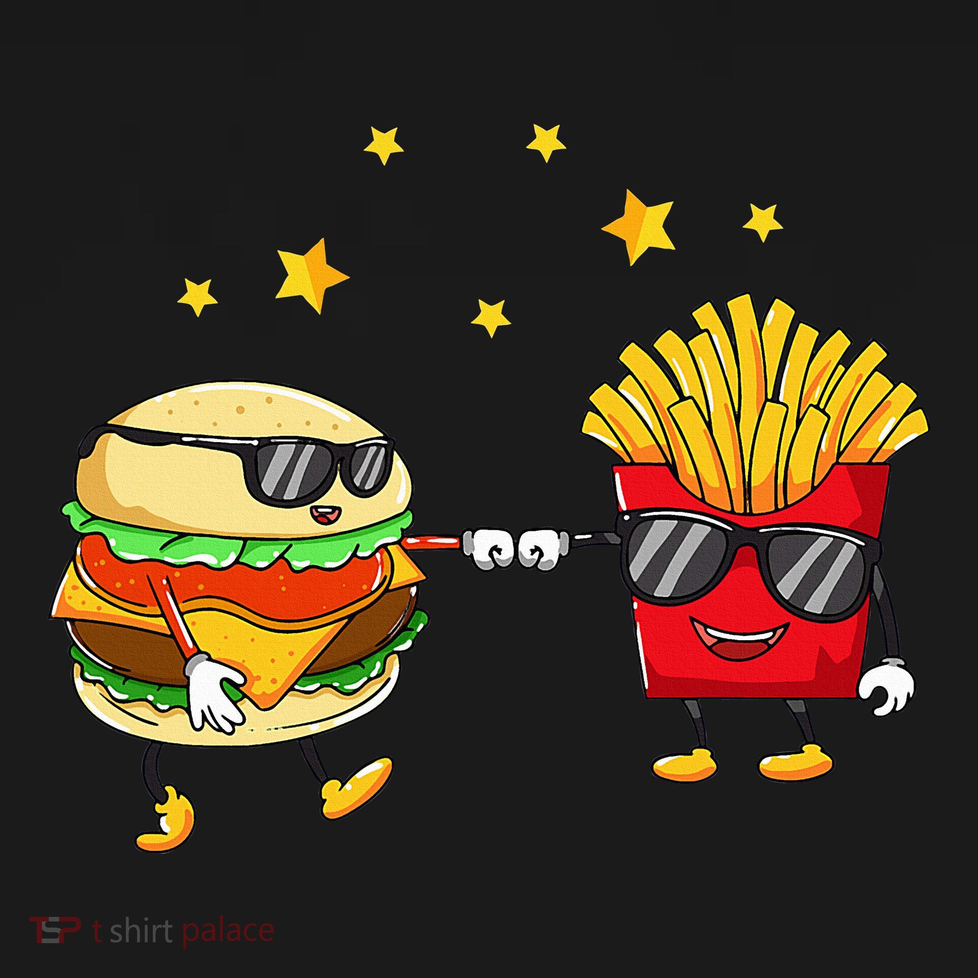 Burger And Fries Friends Cheeseburger Hamburger Coaster