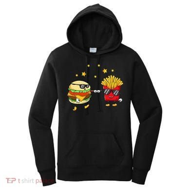 Burger And Fries Friends Cheeseburger Hamburger Women's Hoodie