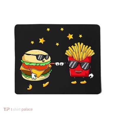 Burger And Fries Friends Cheeseburger Hamburger Mousepad