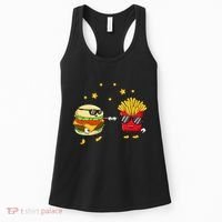 Burger And Fries Friends Cheeseburger Hamburger Women's Tank Top thumb 0
