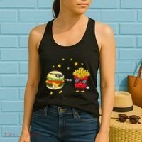 Burger And Fries Friends Cheeseburger Hamburger Women's Tank Top thumb 2
