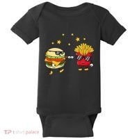 Burger And Fries Friends Cheeseburger Hamburger Baby Bodysuit thumb 0