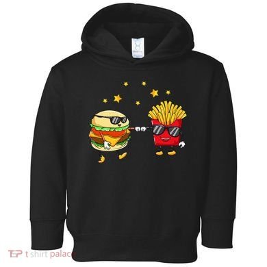 Burger And Fries Friends Cheeseburger Hamburger Toddler Hoodie