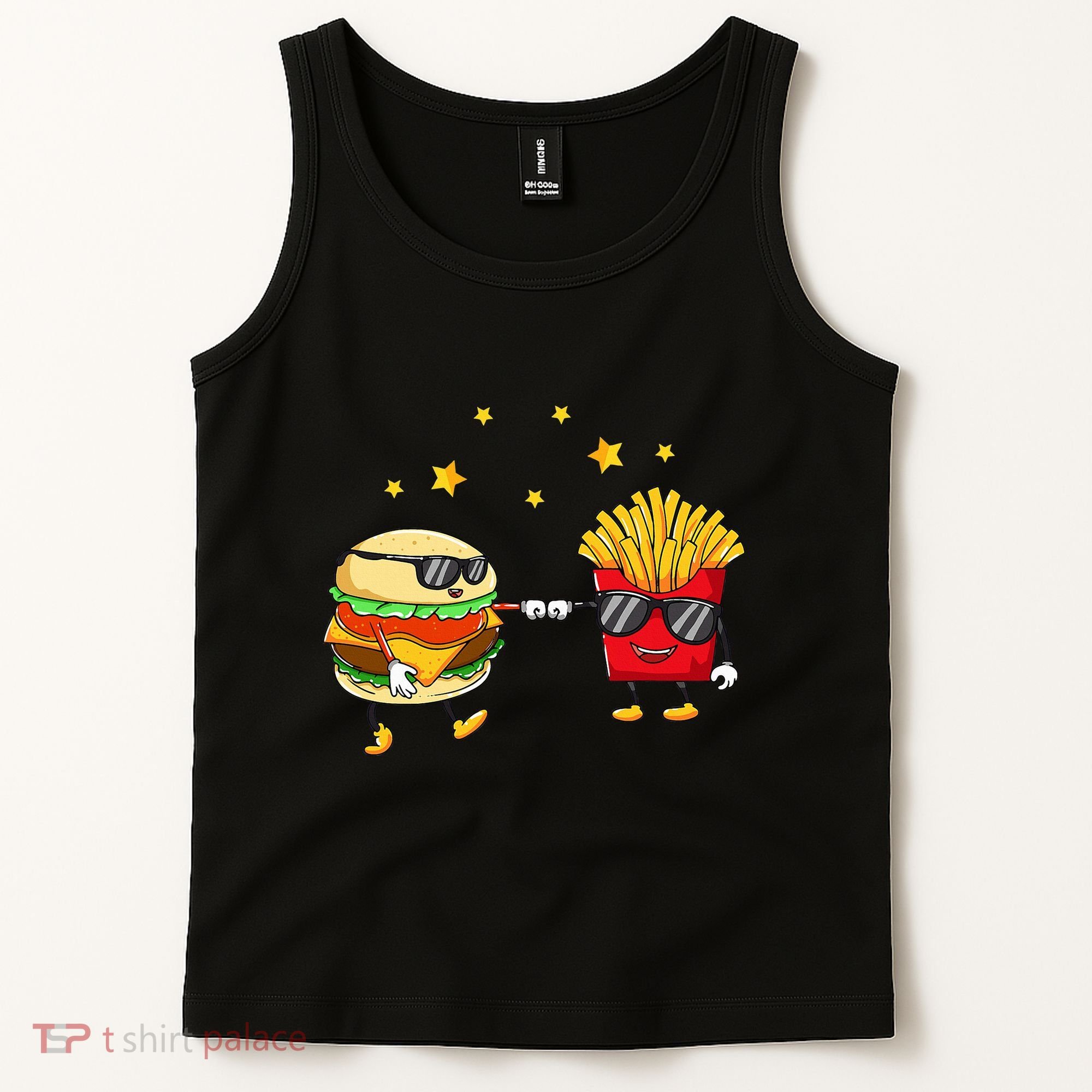Burger And Fries Friends Cheeseburger Hamburger Tank Top