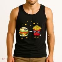 Burger And Fries Friends Cheeseburger Hamburger Tank Top thumb 3
